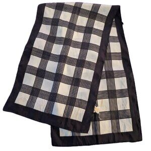 Vintage Glentex Black and White Scarf
